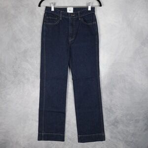 G Label Goop Jeans Womens 24 Dark Wash Mid Rise Straight Leg Stretch Denim